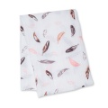 Lulujo Cotton Blanket Putty Feathers by Mary Meyer LJ430